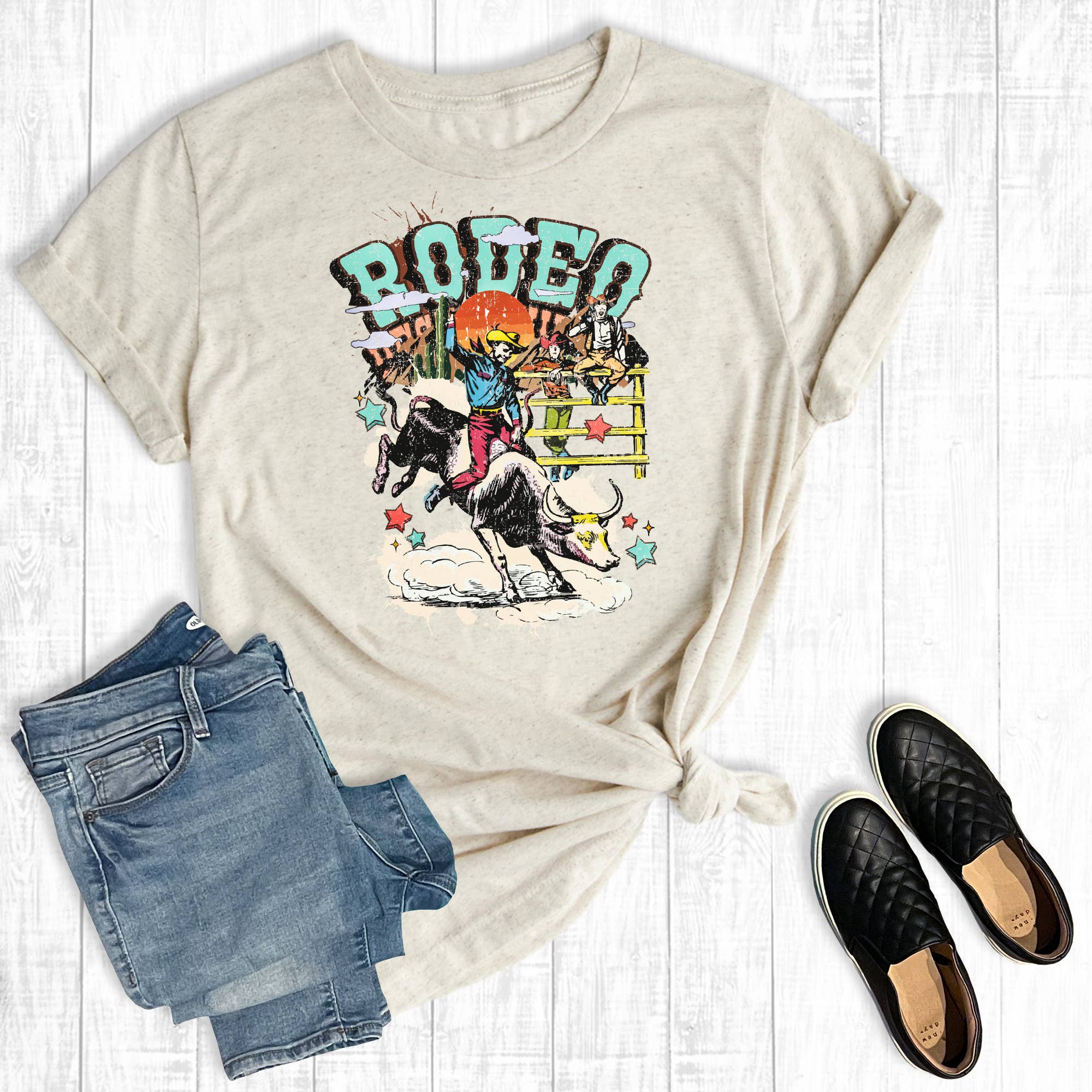 Western Boho Rodeo Graphic - Adult & Kids T-Shirts, Sweatshirts & Hoodies apparel design preview 1