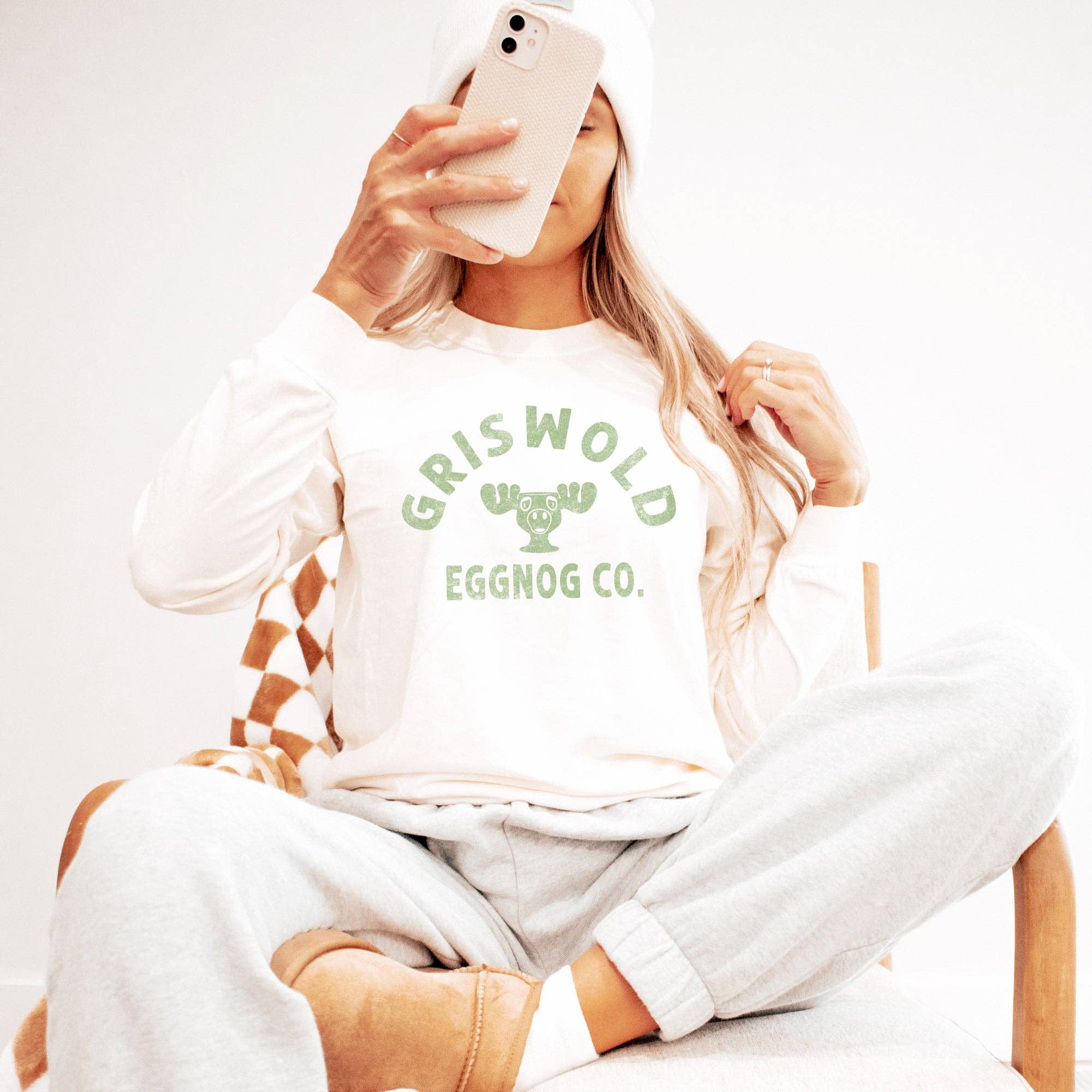 Griswold Eggnog Co. Christmas Comfort Colors - Adult & Kids T-Shirts, Sweatshirts & Hoodies apparel design preview 1