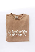Iced Coffee and Dogs Mineral Washed Graphic Top - Adult & Kids T-Shirts, Sweatshirts & Hoodies apparel design preview 1