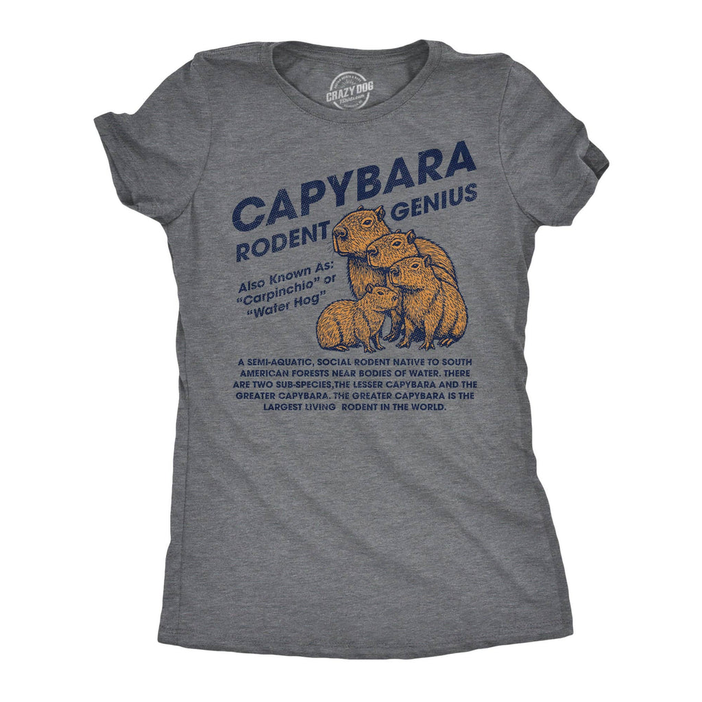 Capybara Rodent Genius Women's - Adult & Kids T-Shirts, Sweatshirts & Hoodies apparel design preview 1