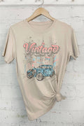 Vintage Car-Hand Drawn Design - Adult & Kids T-Shirts, Sweatshirts & Hoodies apparel design preview 1