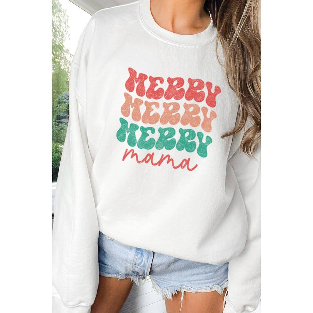 Merry Mama Christmas Season Vintage Graphic - Adult & Kids T-Shirts, Sweatshirts & Hoodies apparel design preview 1
