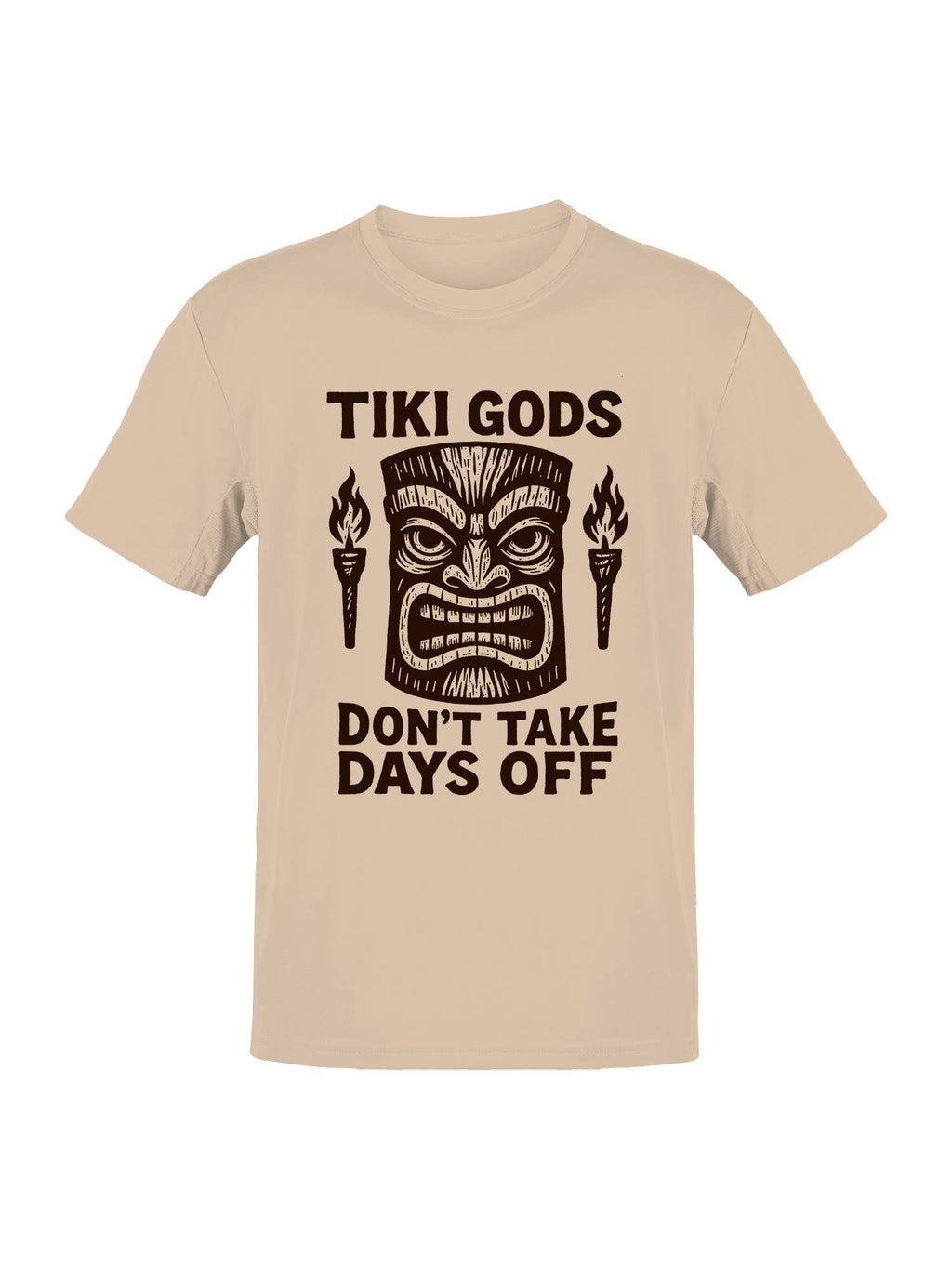 Tiki Gods: No Days Off Motivation Men's - Adult & Kids T-Shirts, Sweatshirts & Hoodies apparel design preview 1