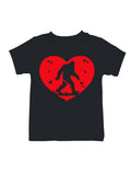 Sasquatch Valentine Heartbeat Youth's - Adult & Kids T-Shirts, Sweatshirts & Hoodies apparel design preview 1