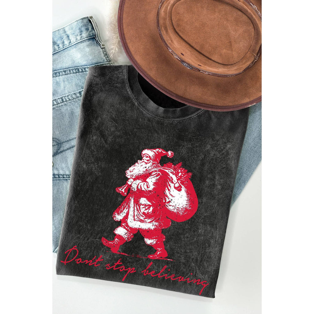 Dont Stop Delivering Santa Mineral Wash - Adult & Kids T-Shirts, Sweatshirts & Hoodies apparel design preview 1