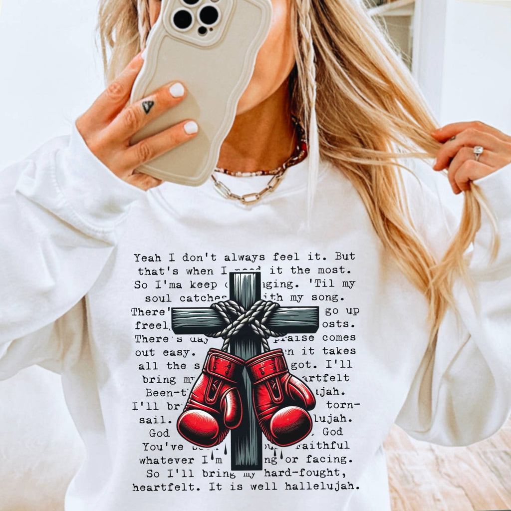 Hard Fought Hallelujah Screen Print - Adult & Kids T-Shirts, Sweatshirts & Hoodies apparel design preview 1
