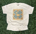 Vintage Blue Goose Quilt Block On White - Adult & Kids T-Shirts, Sweatshirts & Hoodies apparel design preview 1