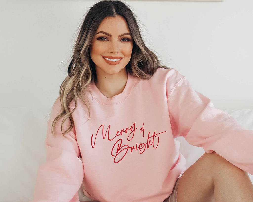 Merry and Bright Christmas - Adult & Kids T-Shirts, Sweatshirts & Hoodies apparel design preview 1