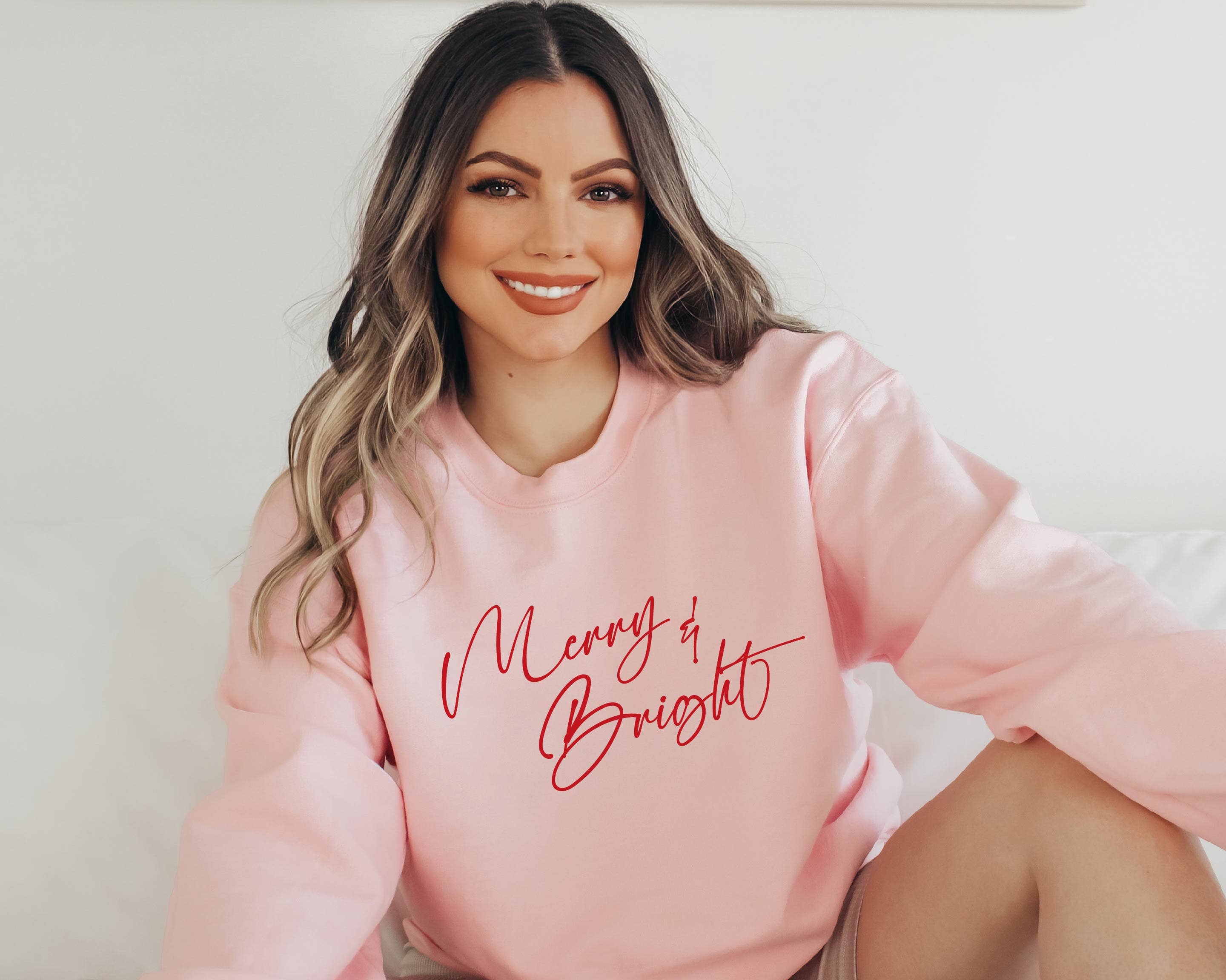 Merry and Bright Christmas - Adult & Kids T-Shirts, Sweatshirts & Hoodies apparel design preview 1