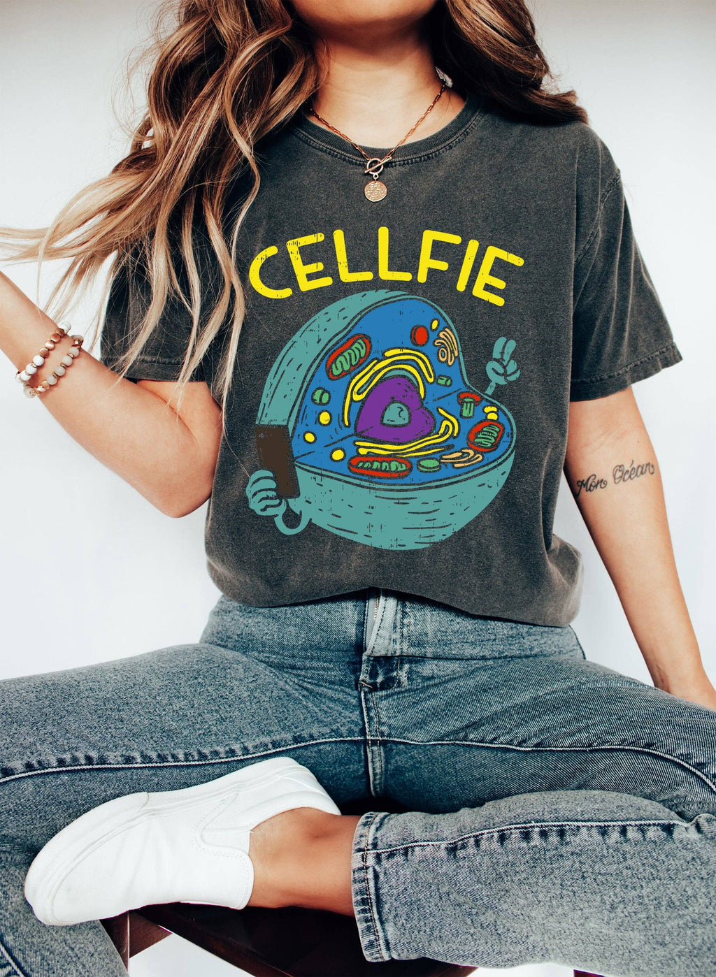 Cellfie Funny Science Teacher - Adult & Kids T-Shirts, Sweatshirts & Hoodies apparel design preview 1