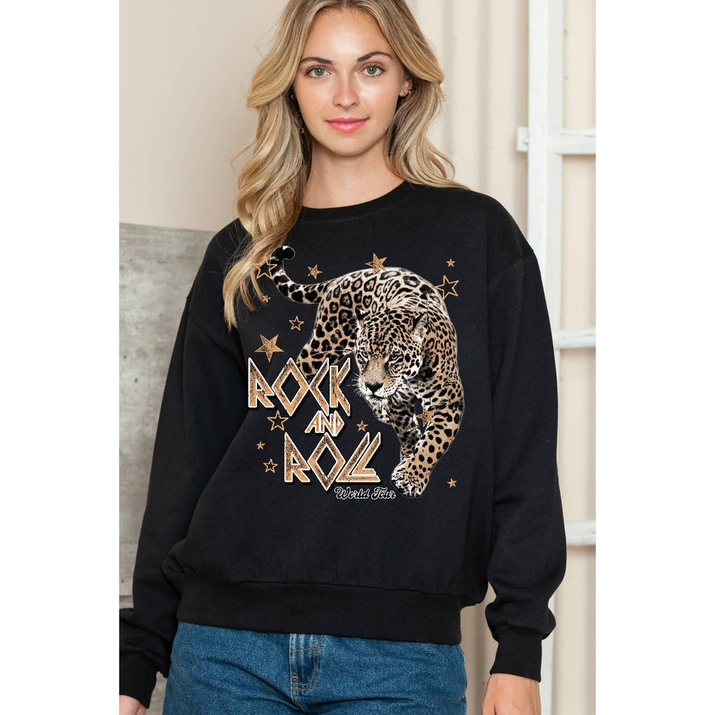 Rock N Roll World Tour Crewneck - Adult & Kids T-Shirts, Sweatshirts & Hoodies apparel design preview 1