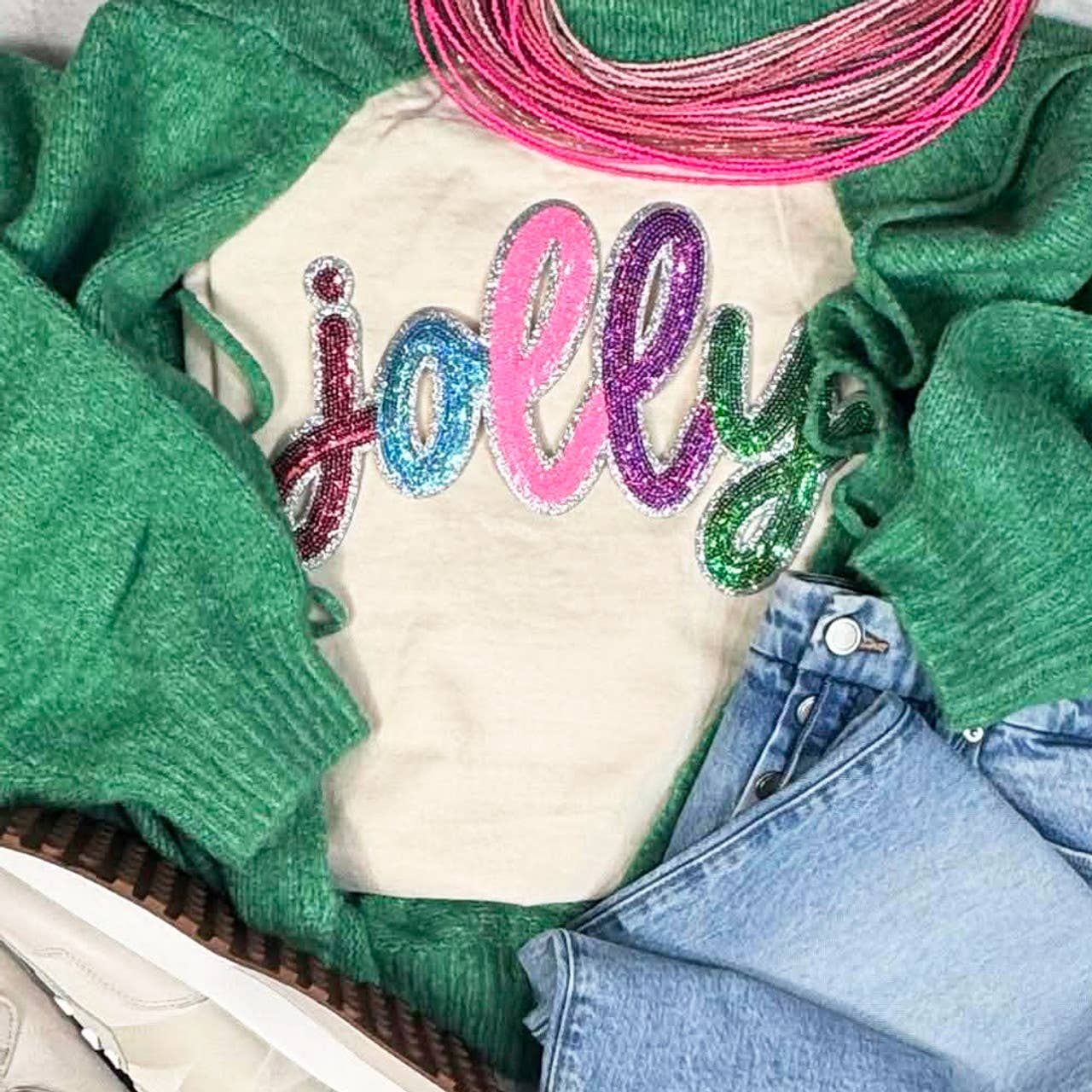 Multicolor Jolly Sequin - Adult & Kids T-Shirts, Sweatshirts & Hoodies apparel design preview 1