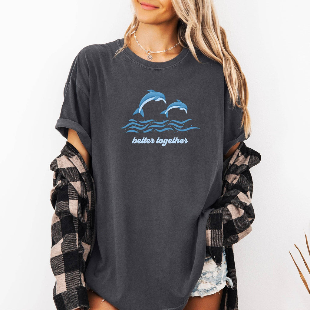 Better Together, Dolphinsbeach, Summer, Ocean Sea - Adult & Kids T-Shirts, Sweatshirts & Hoodies apparel design preview 1