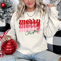Merry Christmas Retro Text - Adult & Kids T-Shirts, Sweatshirts & Hoodies apparel design preview 1