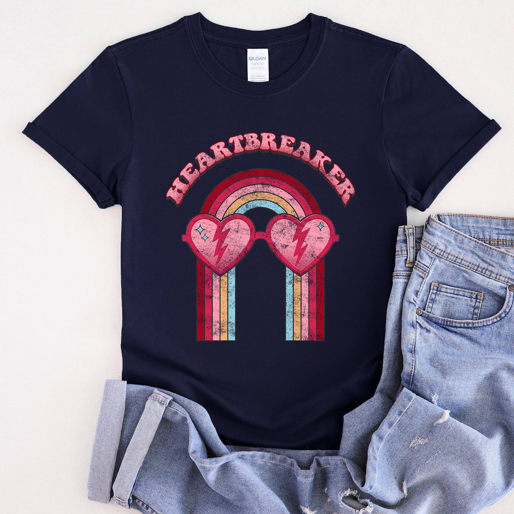 Heart Breaker, Love, Sunglasses, Retro, Super Soft - Adult & Kids T-Shirts, Sweatshirts & Hoodies apparel design preview 1