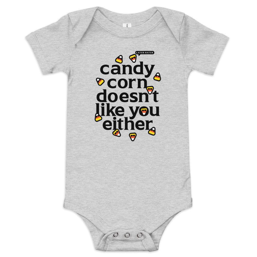 Candy Corn Doesn't Like You Either Kid's Onesie - Adult & Kids T-Shirts, Sweatshirts & Hoodies apparel design preview 1