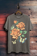 Flowers and Butterflies Graphic Top - Adult & Kids T-Shirts, Sweatshirts & Hoodies apparel design preview 1
