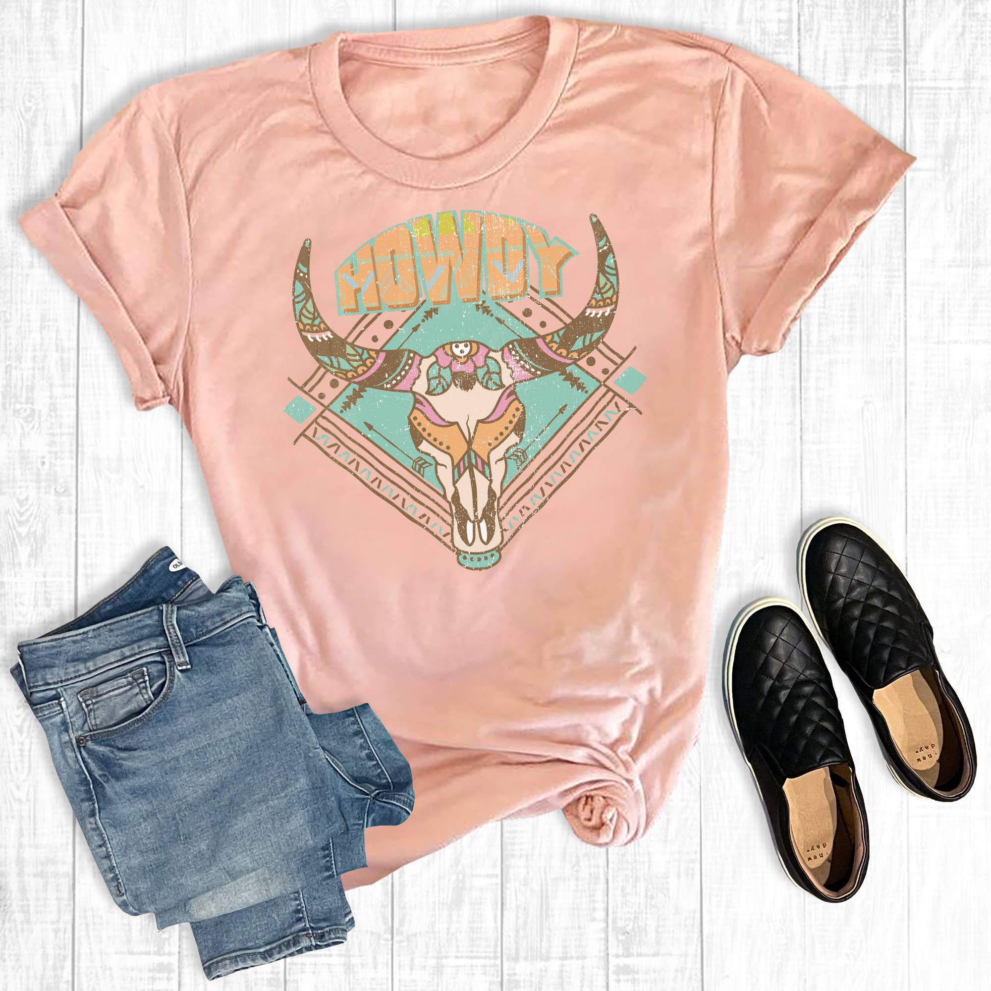 Howdy Cowskull - Adult & Kids T-Shirts, Sweatshirts & Hoodies apparel design preview 1
