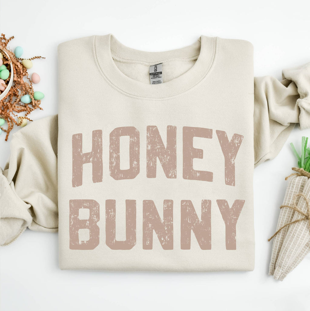 Honey Bunny Crewneck Easter Sand - Adult & Kids T-Shirts, Sweatshirts & Hoodies apparel design preview 1