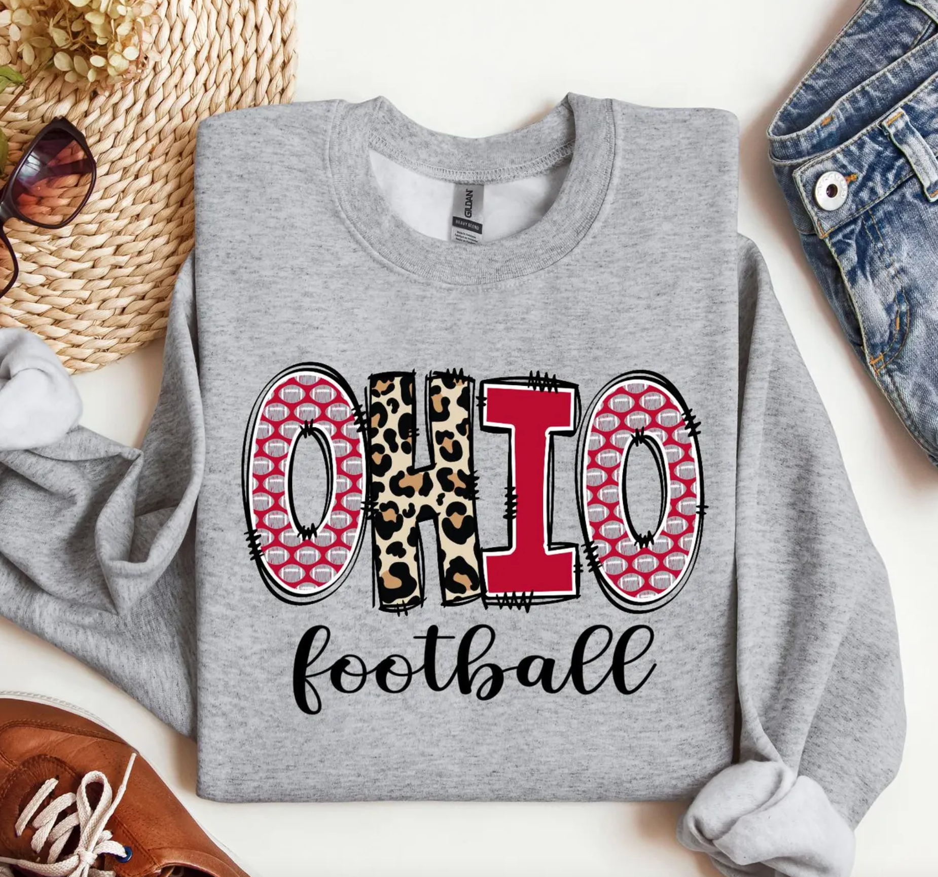 Leopard Ohio Football or - Adult & Kids T-Shirts, Sweatshirts & Hoodies apparel design preview 1