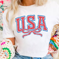 USA Coquette Bow July 4th Graphic Gildan - Adult & Kids T-Shirts, Sweatshirts & Hoodies apparel design preview 1
