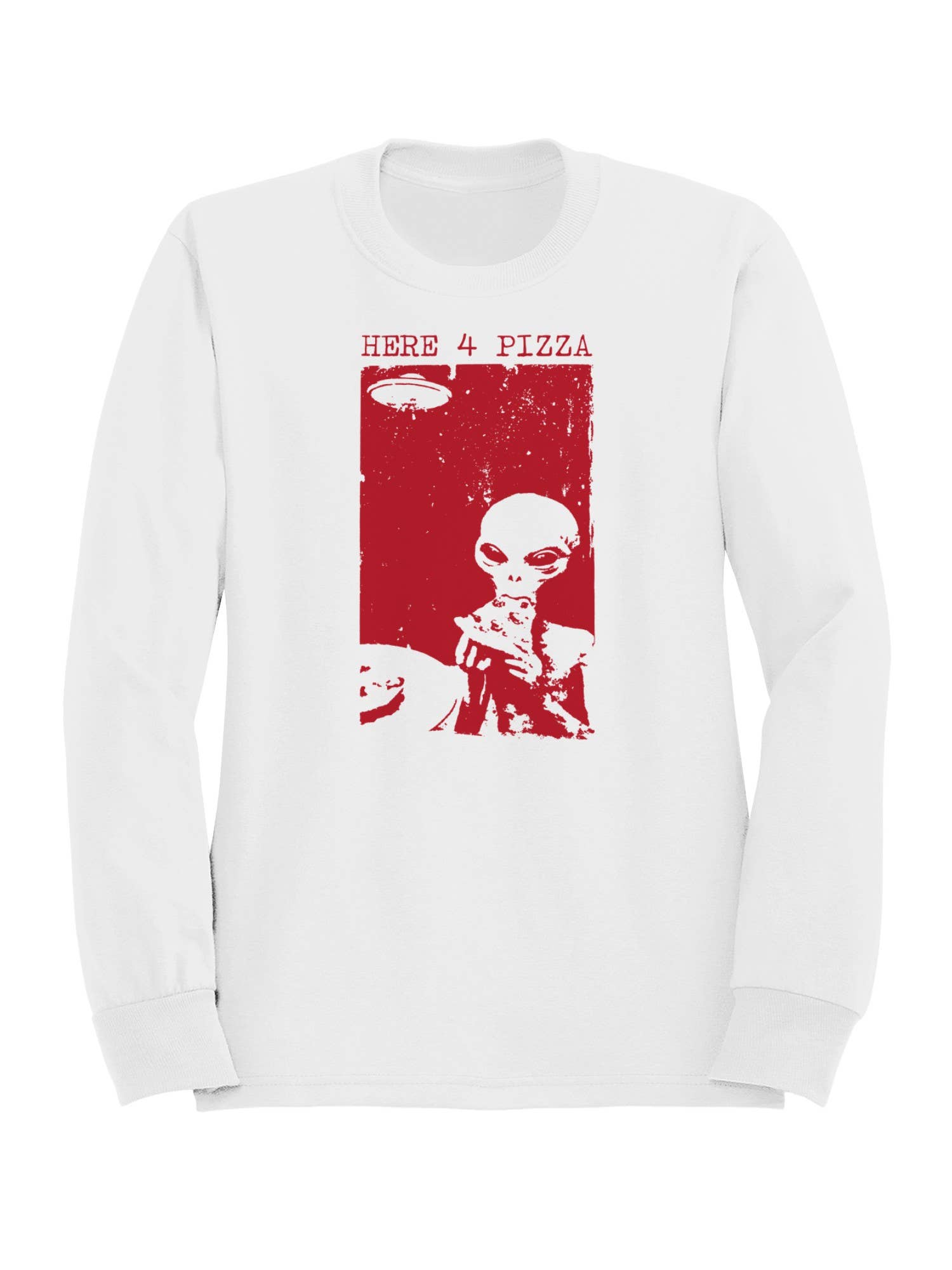 Alien Craving: Here For Pizza Women's - Adult & Kids T-Shirts, Sweatshirts & Hoodies apparel design preview 1