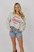 Ou Sooners Football Stencil Tie Off Shoulder - Adult & Kids T-Shirts, Sweatshirts & Hoodies apparel design preview 1