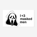 I Love Masked Men Funny Sticker Decal, Book Lover - Adult & Kids T-Shirts, Sweatshirts & Hoodies apparel design preview 1