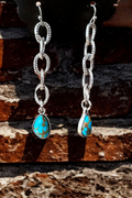 Linked in Turquoise Earrings - Adult & Kids T-Shirts, Sweatshirts & Hoodies apparel design preview 1