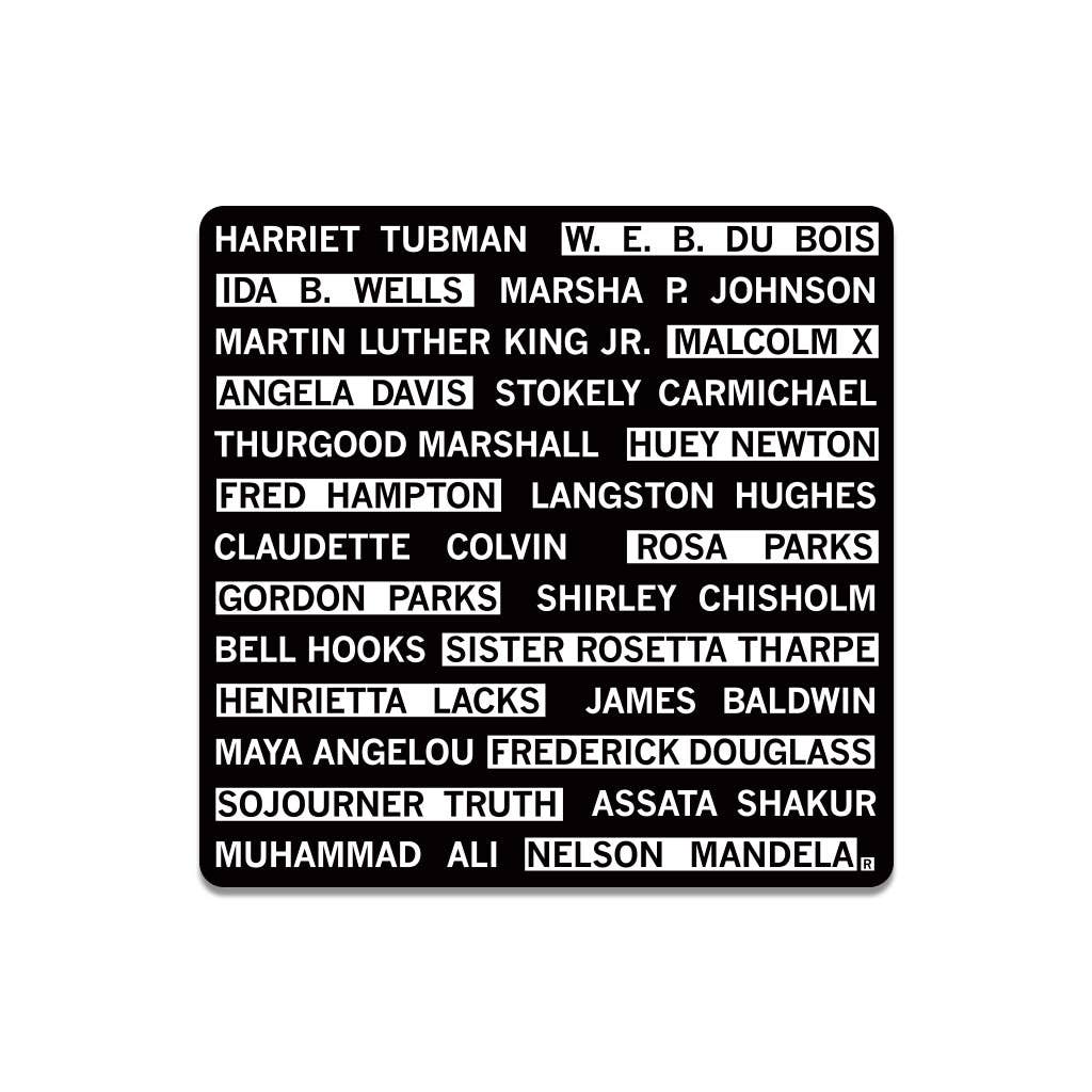 Black History Heroes Die-Cut Sticker - Adult & Kids T-Shirts, Sweatshirts & Hoodies apparel design preview 1