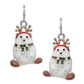 Polar Bear with Reindeer Headband Hook Earrings - Adult & Kids T-Shirts, Sweatshirts & Hoodies apparel design preview 1