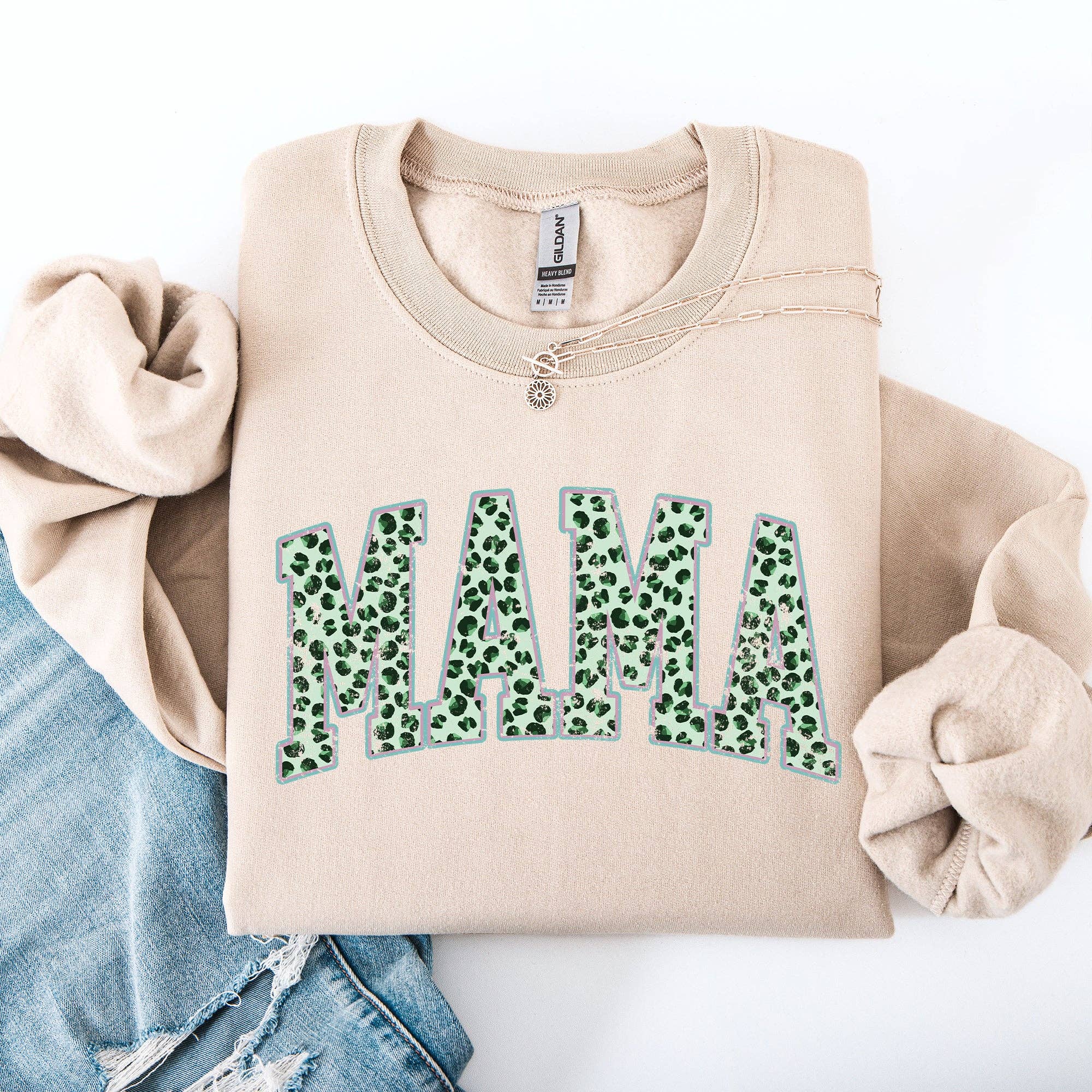 Mama, Leopard Print, St Patrick's Day, Shamrock - Adult & Kids T-Shirts, Sweatshirts & Hoodies apparel design preview 1