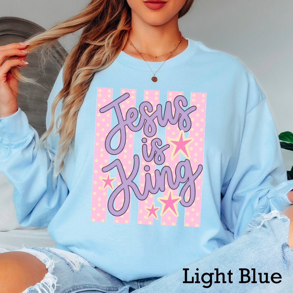 Jesus Is King Christian Graphic - Adult & Kids T-Shirts, Sweatshirts & Hoodies apparel design preview 1