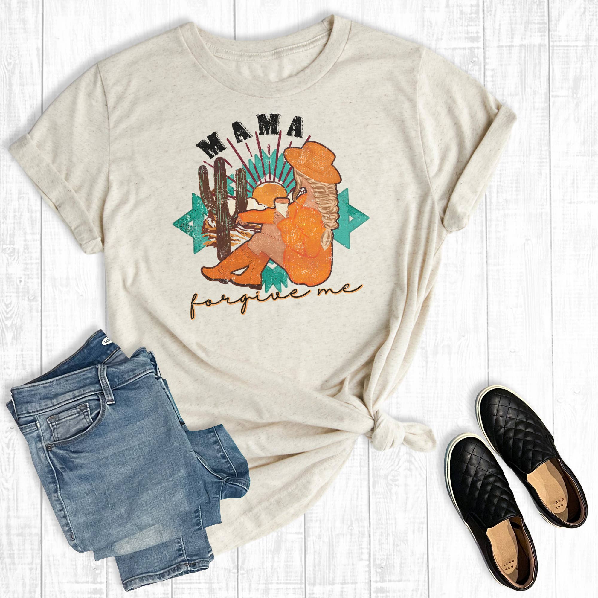 Western Boho Mama Forgive Me Graphic - Adult & Kids T-Shirts, Sweatshirts & Hoodies apparel design preview 1