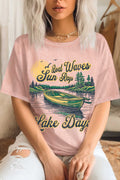 Boat Waves, Sun Rays, Lake Days Mineral Graphic - Adult & Kids T-Shirts, Sweatshirts & Hoodies apparel design preview 1