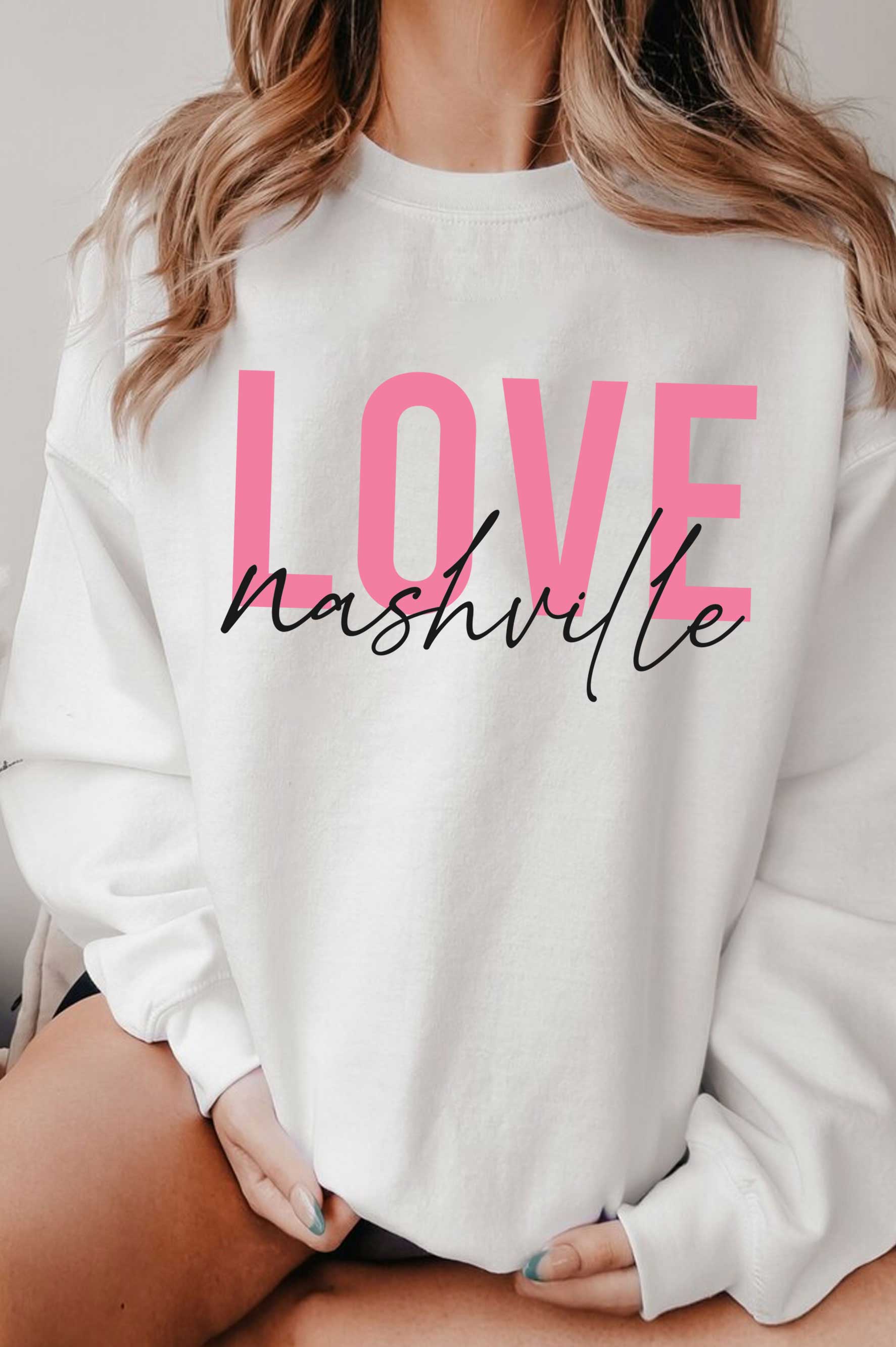 Love Nashville Puff Graphic Brushed - Adult & Kids T-Shirts, Sweatshirts & Hoodies apparel design preview 1