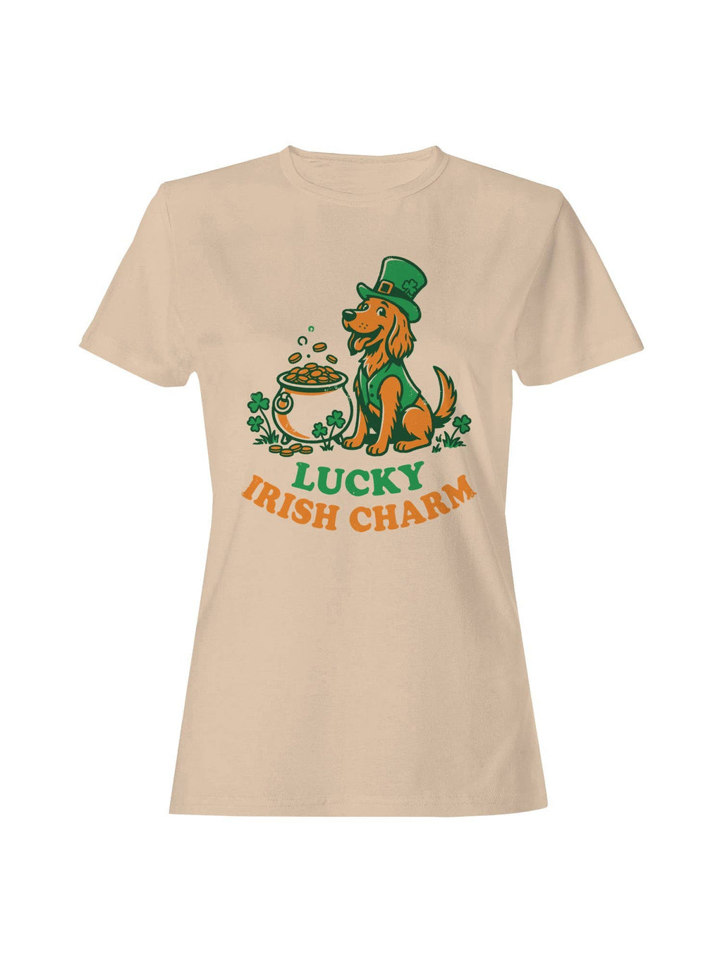 St. Patrick's Day Lucky Irish Charm Dog Women's - Adult & Kids T-Shirts, Sweatshirts & Hoodies apparel design preview 1