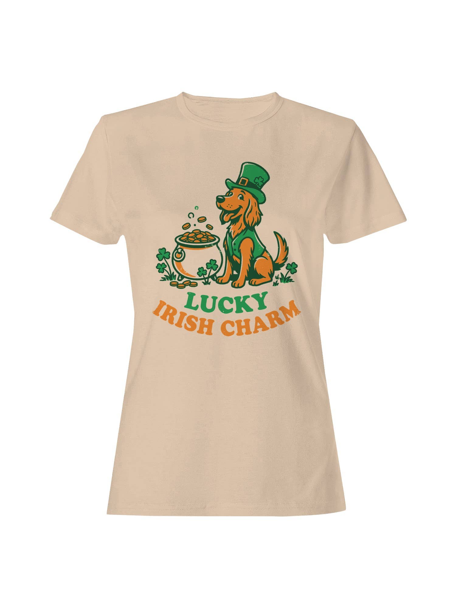 St. Patrick's Day Lucky Irish Charm Dog Women's - Adult & Kids T-Shirts, Sweatshirts & Hoodies apparel design preview 1