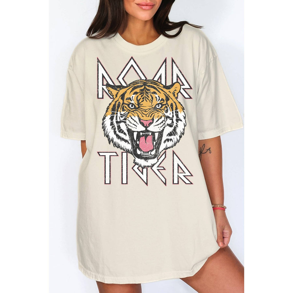 Unisex Oversized Roar Tiger - Adult & Kids T-Shirts, Sweatshirts & Hoodies apparel design preview 1