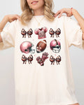 Football Icons, Bow, Ribbon Ghost Western Halloween - Adult & Kids T-Shirts, Sweatshirts & Hoodies apparel design preview 1