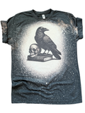 Raven Skull Book Gothic Bleached - Adult & Kids T-Shirts, Sweatshirts & Hoodies apparel design preview 1