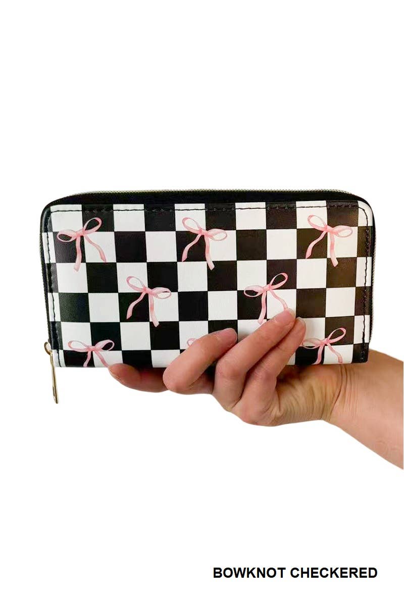 1014 Trendy Bow Ribbon Vegan Leather Long Wallet - Adult & Kids T-Shirts, Sweatshirts & Hoodies apparel design preview 1