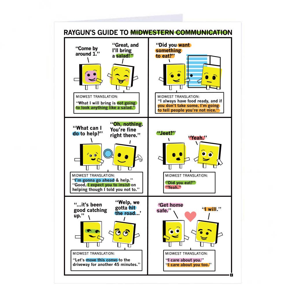 Midwestern Communication Green Greeting Card - Adult & Kids T-Shirts, Sweatshirts & Hoodies apparel design preview 1
