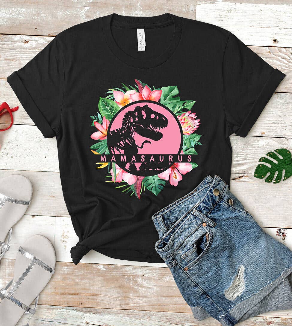 Mamasaurus Mama Dinosaur Fun Mother's Day Gift - Adult & Kids T-Shirts, Sweatshirts & Hoodies apparel design preview 1