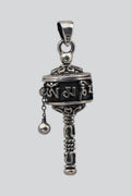 Prayer-Wheel Sterling Silver Pendant (ER-346) - Adult & Kids T-Shirts, Sweatshirts & Hoodies apparel design preview 1