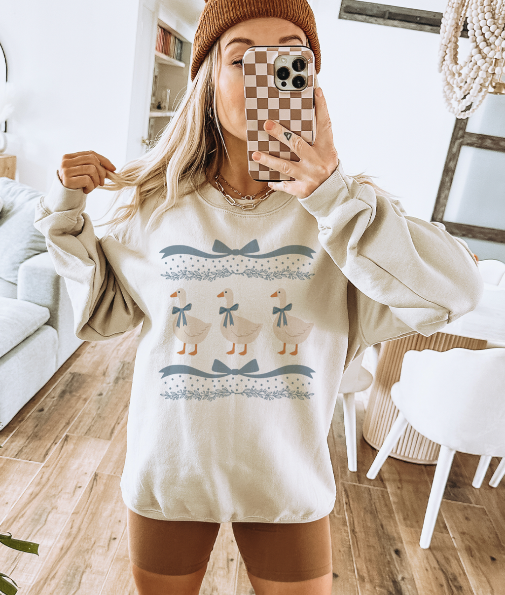 Blue Ribbon Goose or - Adult & Kids T-Shirts, Sweatshirts & Hoodies apparel design preview 1