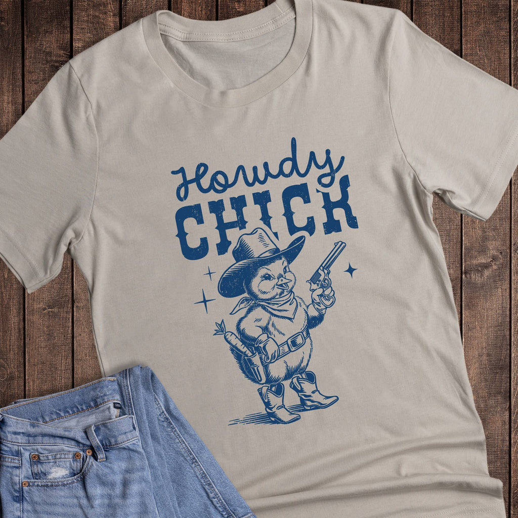 Easter Western Howdy Chick Graphic - Adult & Kids T-Shirts, Sweatshirts & Hoodies apparel design preview 1