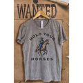 Hold Your Horses Weatern Vintage Mineral Wash Graphic - Adult & Kids T-Shirts, Sweatshirts & Hoodies apparel design preview 1