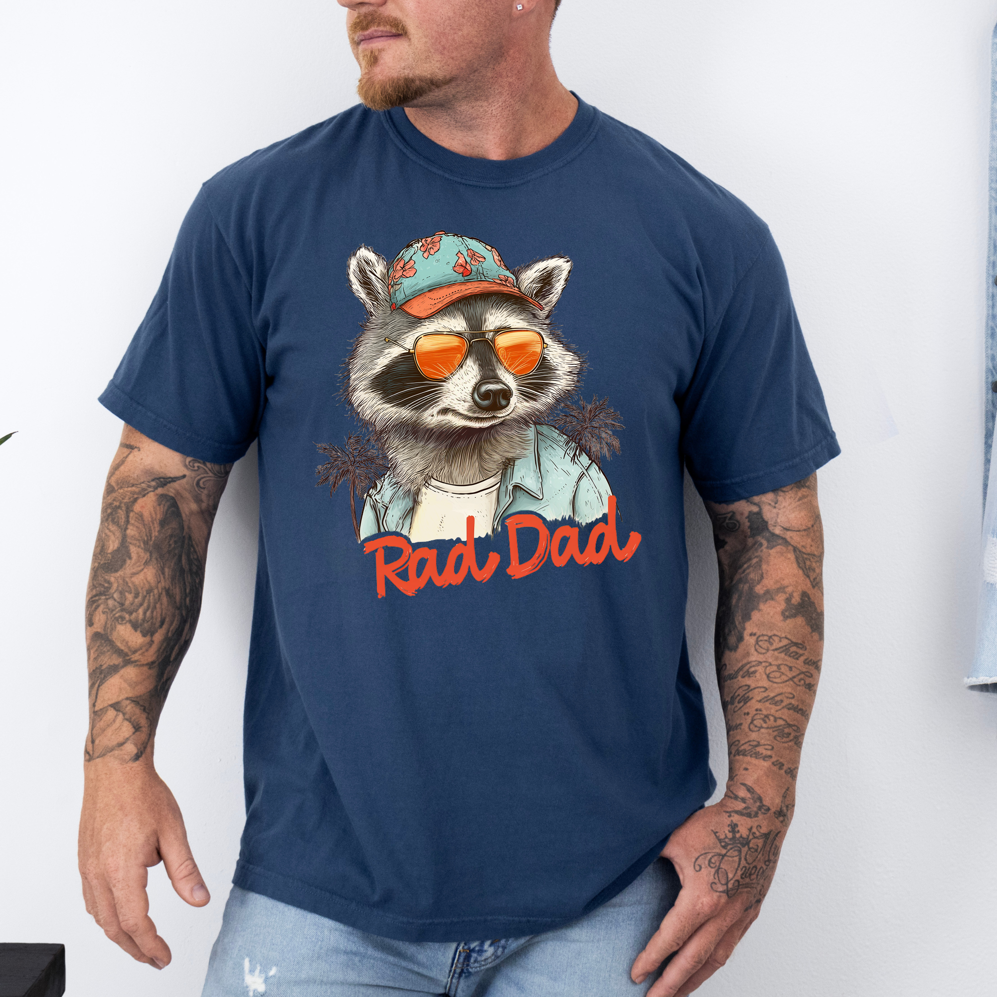 Fathers Day: Rad Dad On Midnight Comfort Colors - Adult & Kids T-Shirts, Sweatshirts & Hoodies apparel design preview 1