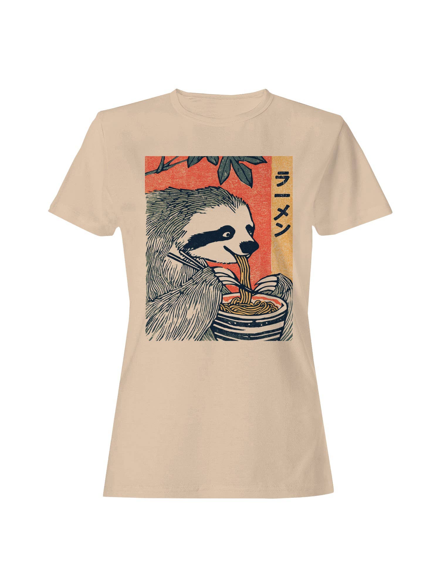Sloth Ramen Art with Japanese Text Women's - Adult & Kids T-Shirts, Sweatshirts & Hoodies apparel design preview 1